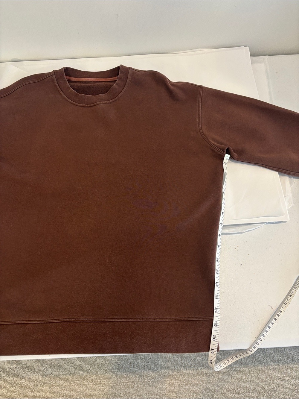 LULULEMON Perfectly Oversized Crewneck Sweatshirt brown size large - Picture 8 of 10